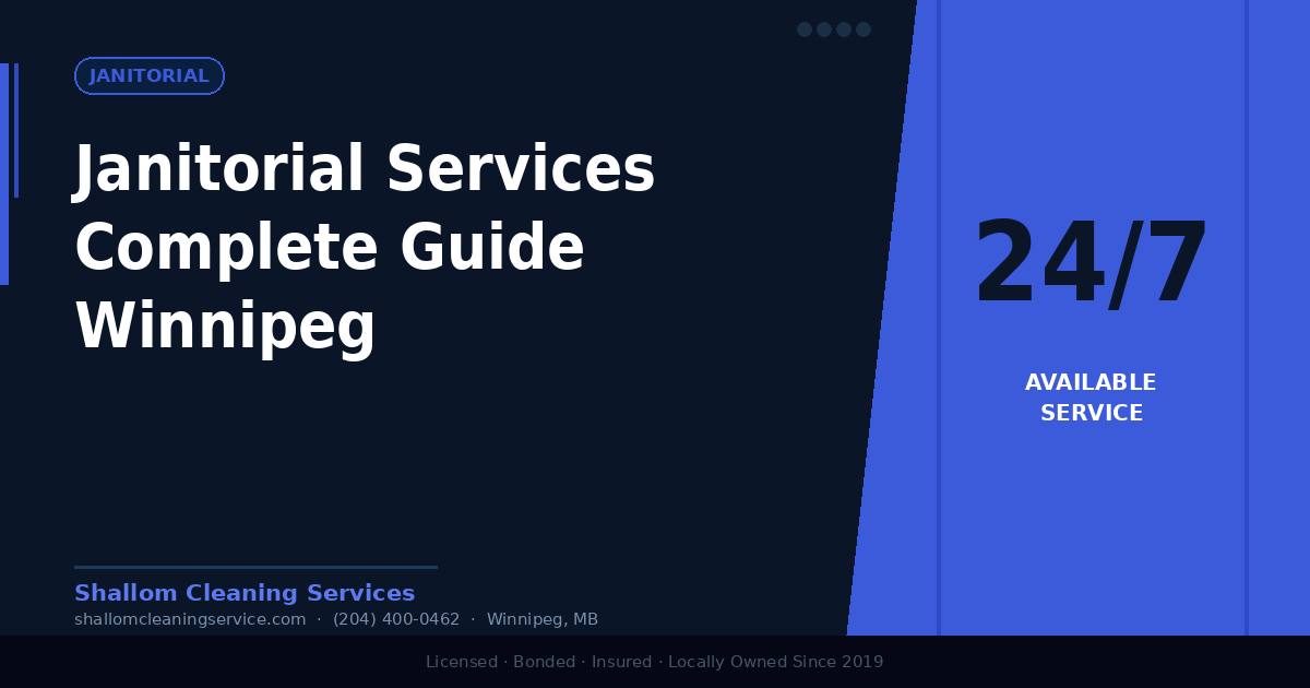 Janitorial services Winnipeg β professional worker mopping hallway with cleaning supplies